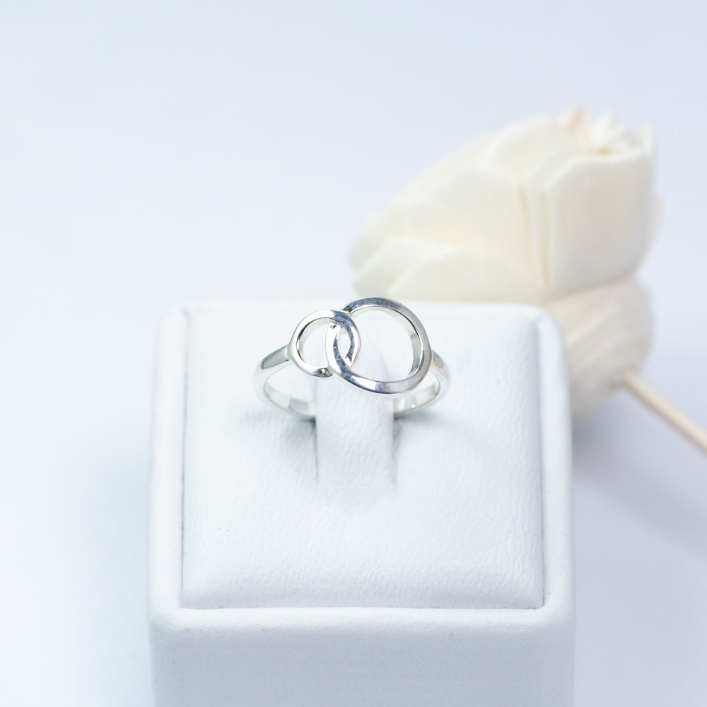 NHẪN BẠC NỮ NgọcHY, NHẪN MIDI 2 CIRCLE Ni49