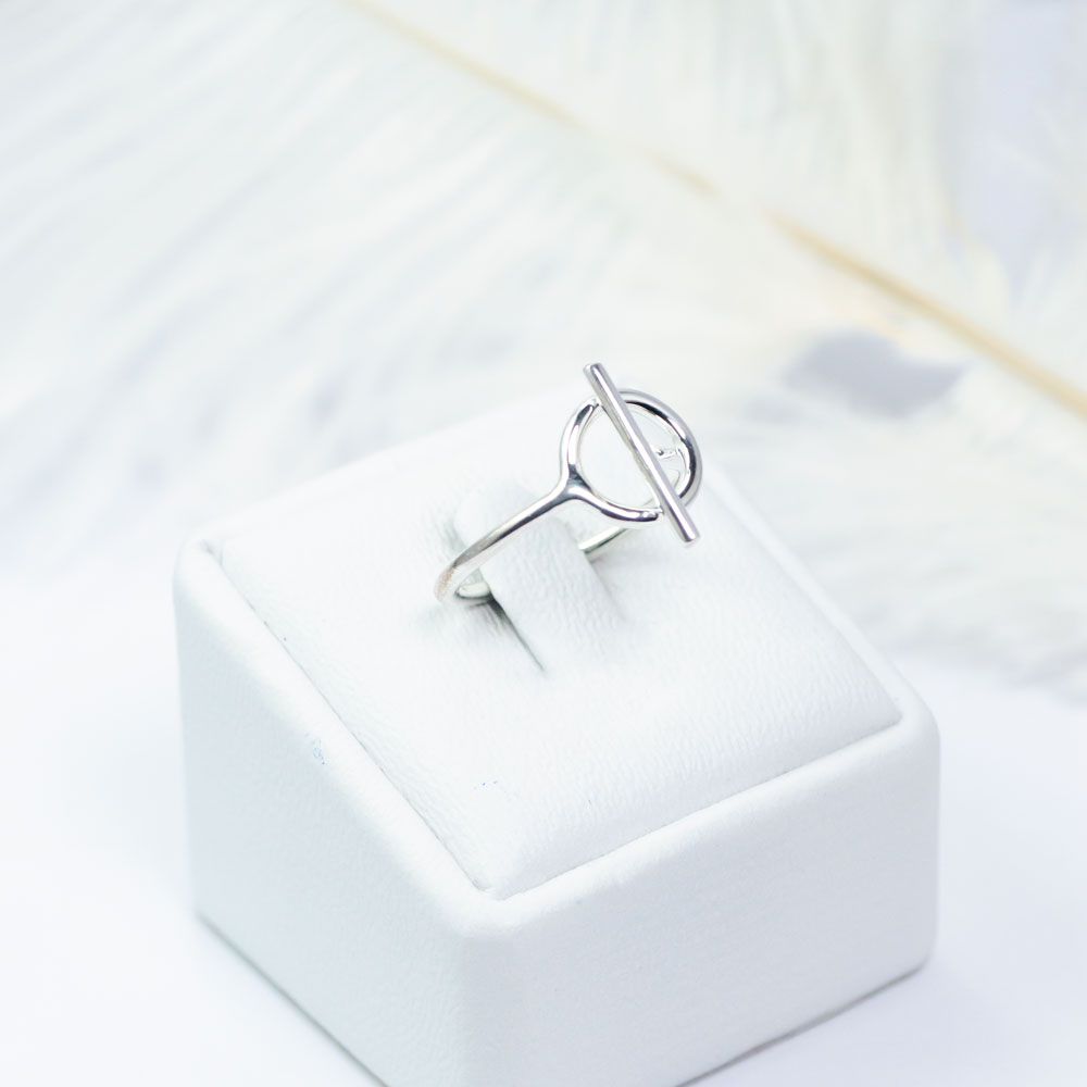NHẪN BẠC NỮ NgọcHY, NHẪN MIDI ROUND & BAR Ni51