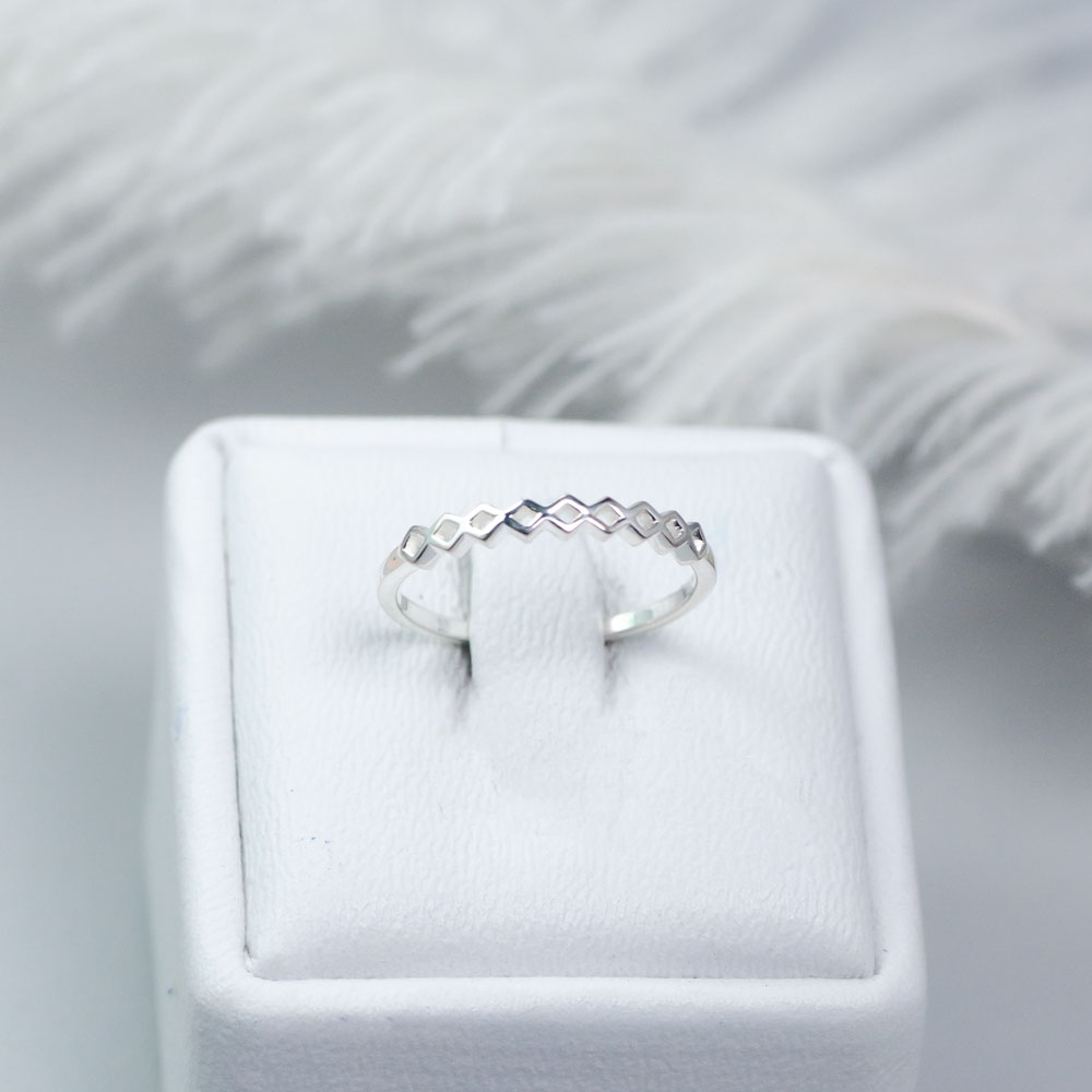 Nhẫn bạc nữ NgọcHY, Nhẫn RHOMBUS Ni49